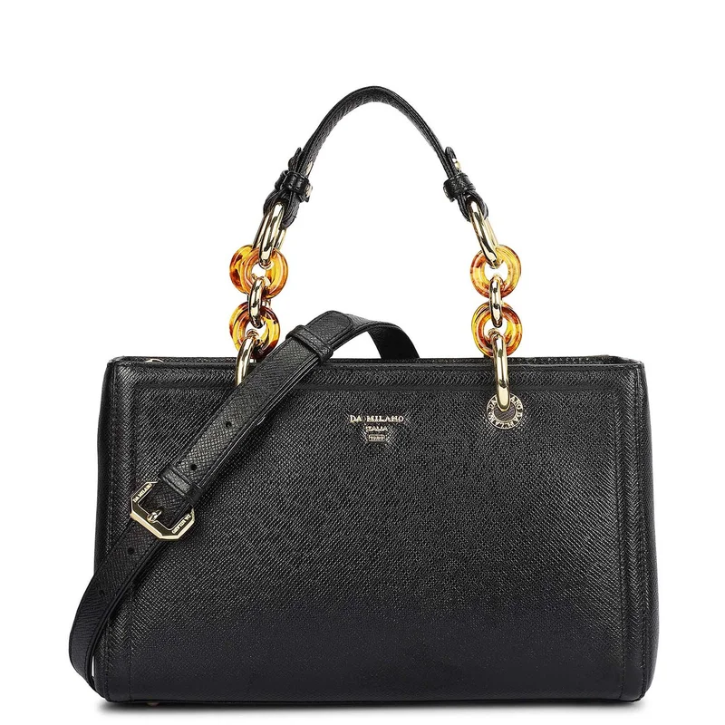 دا ميلانو حقيبة فرانزي جلدية صغيرة - أسود